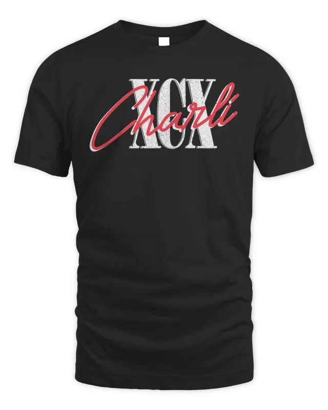 Charli Xcx Merch Puff Logo Shirt Black
