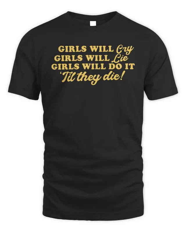 New Sabrina Carpenter Merch Girls Will Cry Tee Red