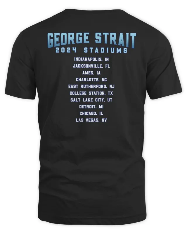 New Official George Strait Merch Stadium Photo Tour Shirts