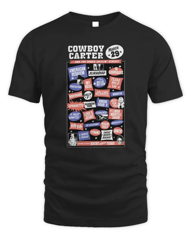 New Beyonce Merch March 29 Cowboy Carter Tee Black