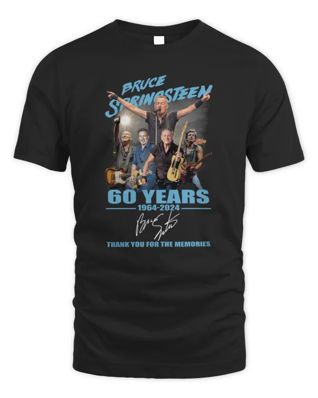New Bruce Springsteen Merch 60 Years Of The Memories 1964- T-Shirt