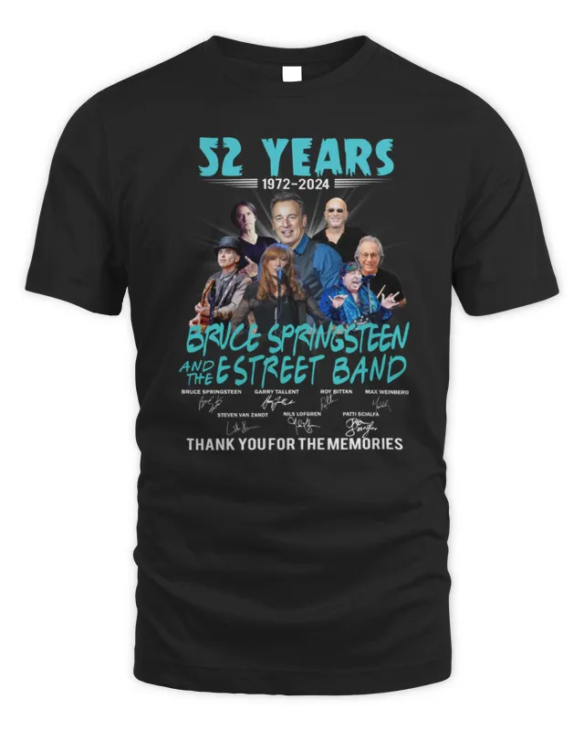 New 52th Anniversary 1972- Signature Bruce Springsteen Shirts