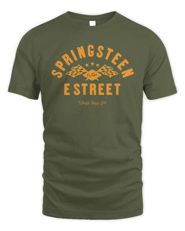 New Official Bruce Springsteen And The E Street Band Arch Flags World Tour T-Shirt