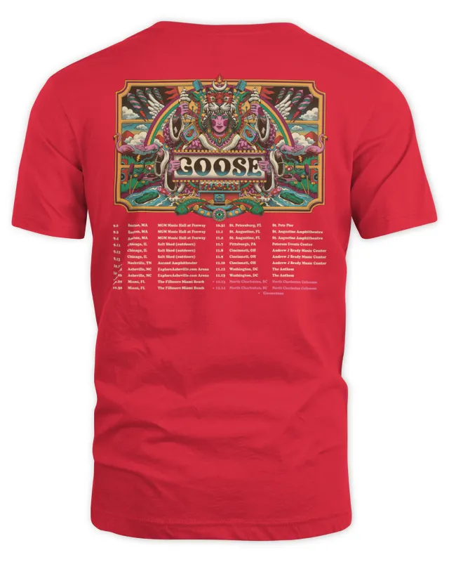 New Goose Merch Goose Shows Sep-Dec Tour Tee