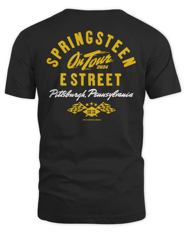 New Bruce Springsteen And E Street Band Tour In Pittsburgh PA On Aug 15 Merch Tee