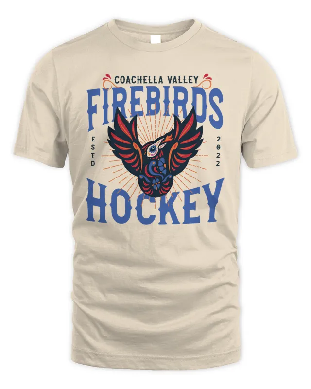 New Coachella Valley Firebirds Da de Los Muertos CC Natural Est Tee Shirt