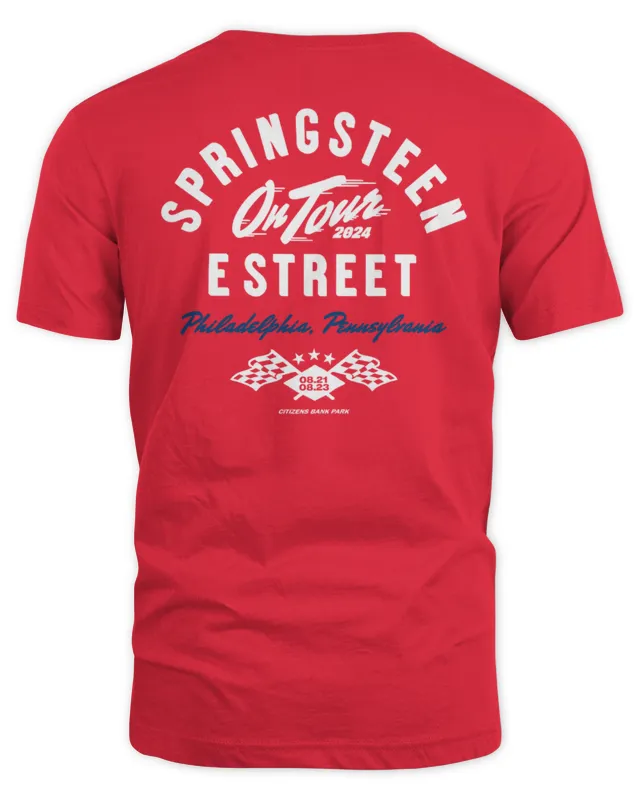New Bruce Springsteen & The E-Street Band Philadelphia August 21-23 Tour Concert Tee