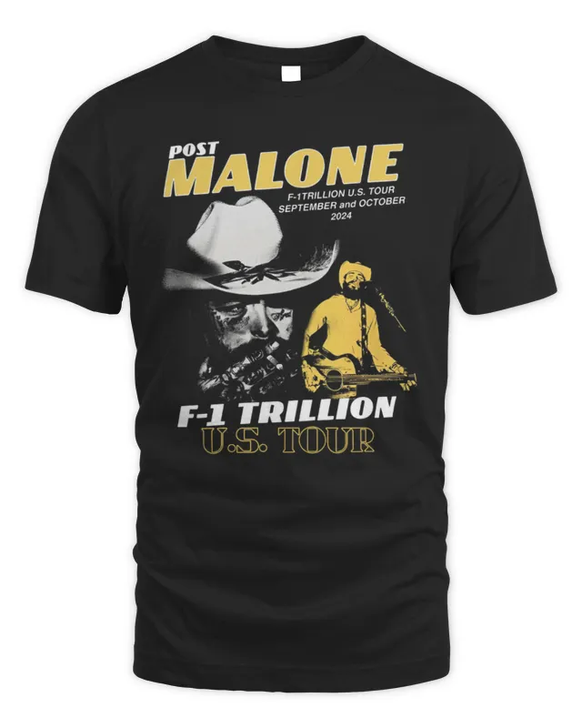 Post Malone Merch F-1 Trillion US Tour Tee Shirt