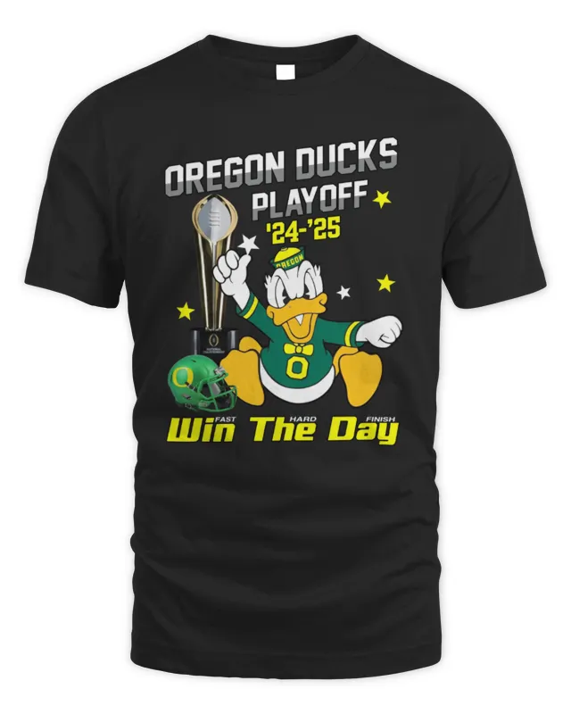 New Oregon Ducks Playoff 24-25 Win The Day Tee Green
