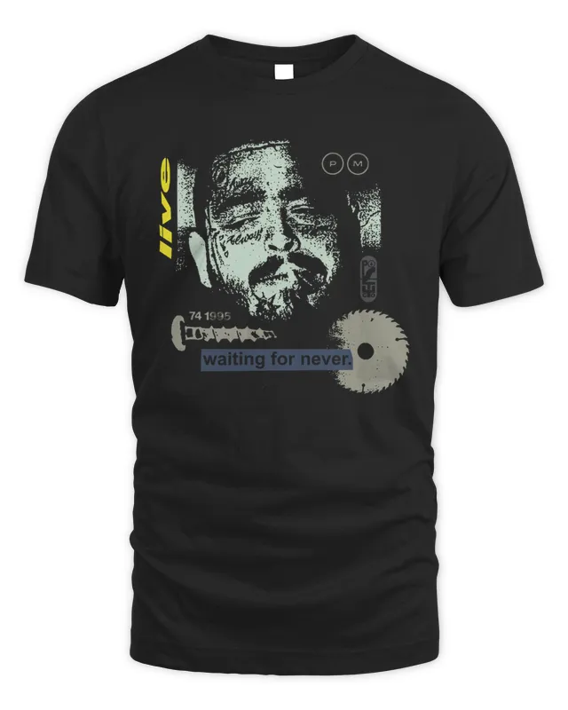New Official Post Malone Merch Waiting For Never Tee