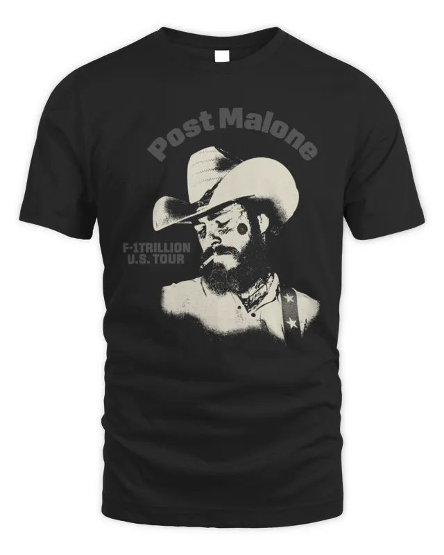 New Post Malone F-1 Trillion Tour Brown Photo T-Shirt