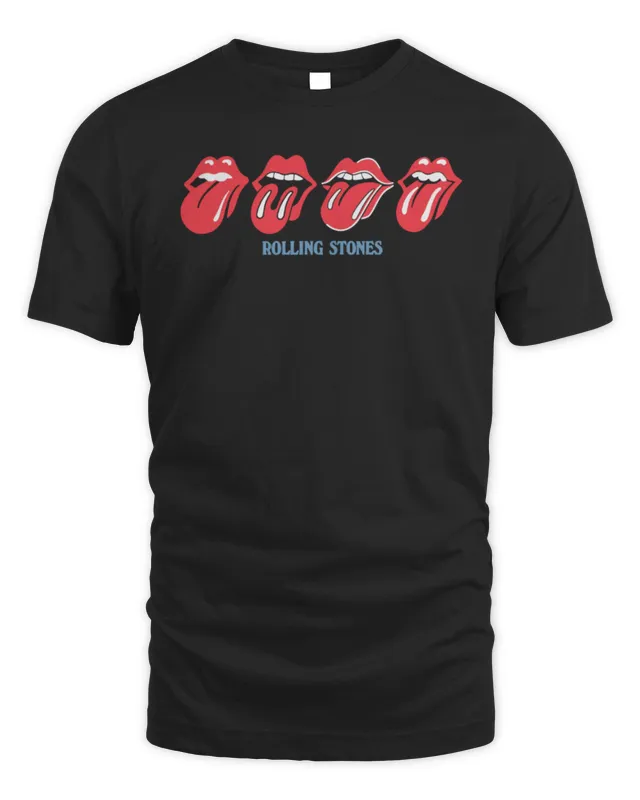New Official Rolling Stones Licks Black Tee