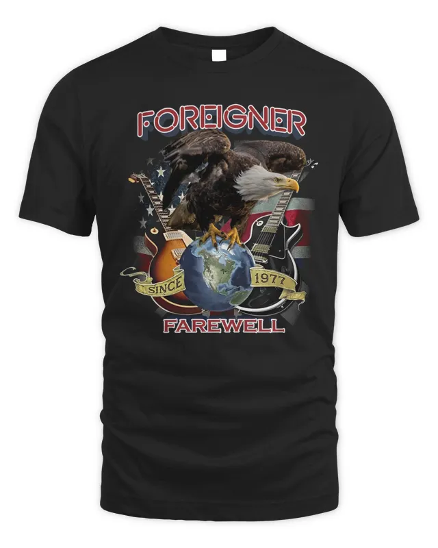 Foreigner Merch Eagle Raglan Farewell Shirt