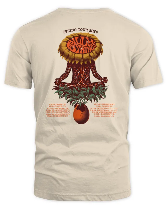 Billy Strings Merch Meditating Flower Tee