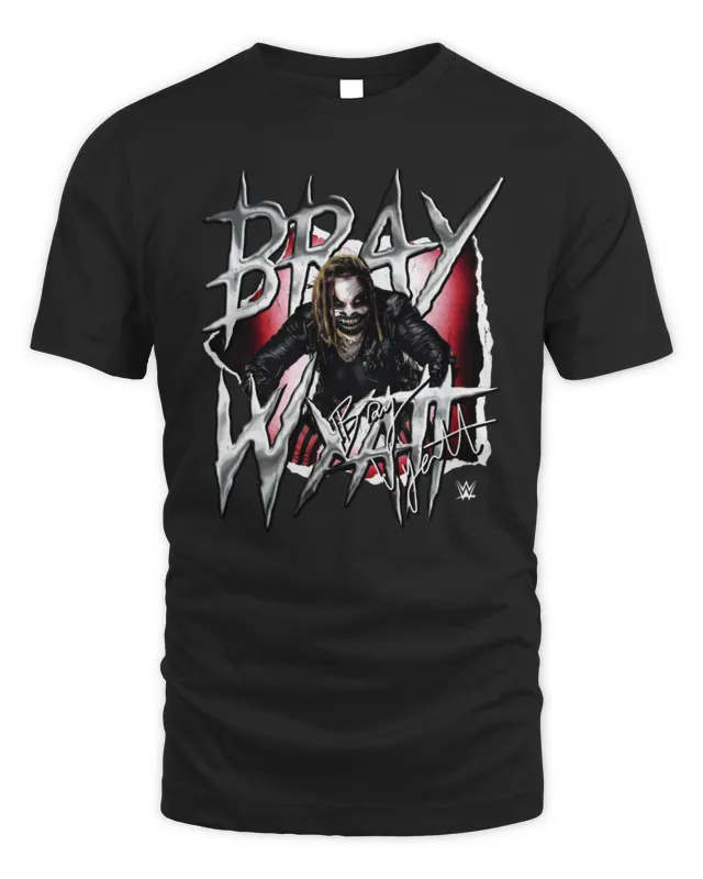 Men's 500 Level Black Bray Wyatt Metallic T-Shirt