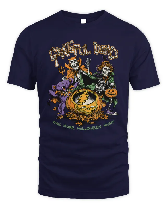 Grateful Dead Merch Rock Band Here Come The Dead Black T-Shirt