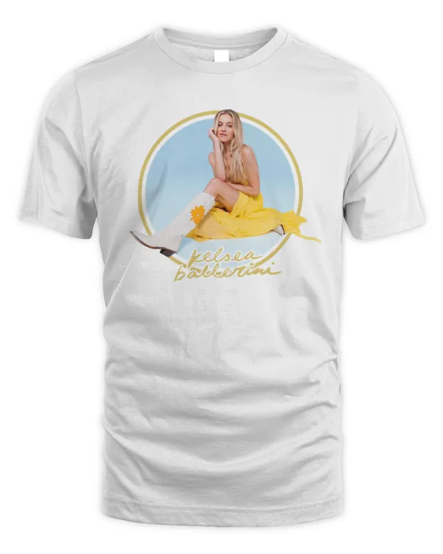 New Kelsea Ballerini Merch Yellow Ring Portrait Dateback Tee