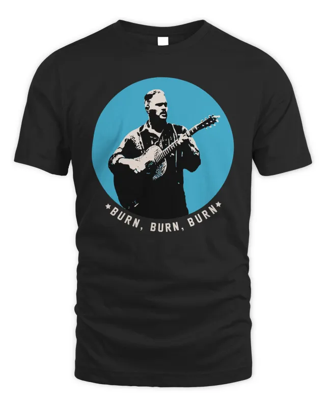 Zach Bryan Merch Biue Dot Burn Burn Burn Tour Tee