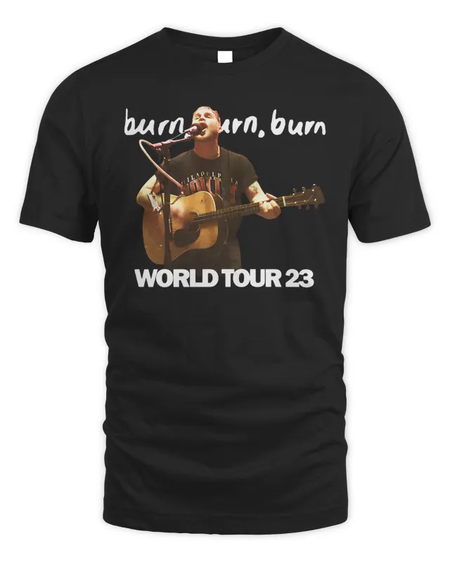 New Zach Bryan Merch Burn Burn Burn WorId Tour Tee Shirt