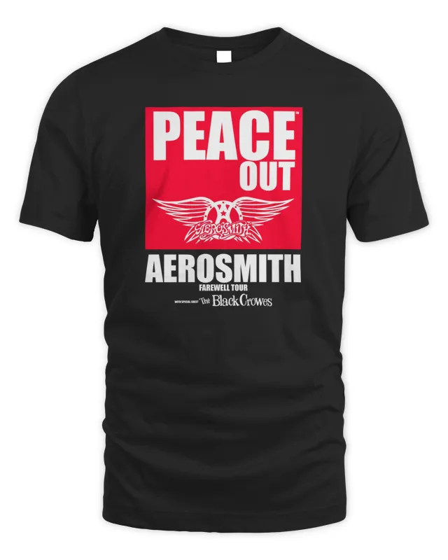 New Aerosmith Merch ? Peace Out Farewell Tour With The Black Crowes Tour T Shirt