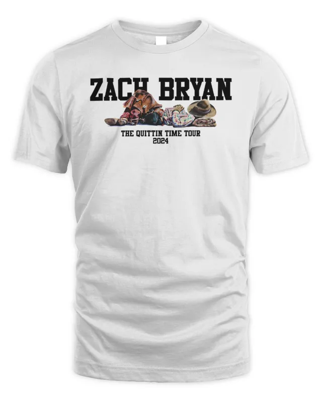 New The Quittin Time Tour Cowboy Tee Zach Bryan Clothing