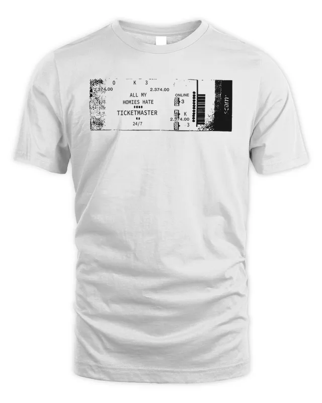 Zach Bryan Official Clothing Zb Ticket T-Shirt