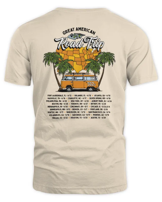 New The 502S Spring Tour Great American Road Trip Tee