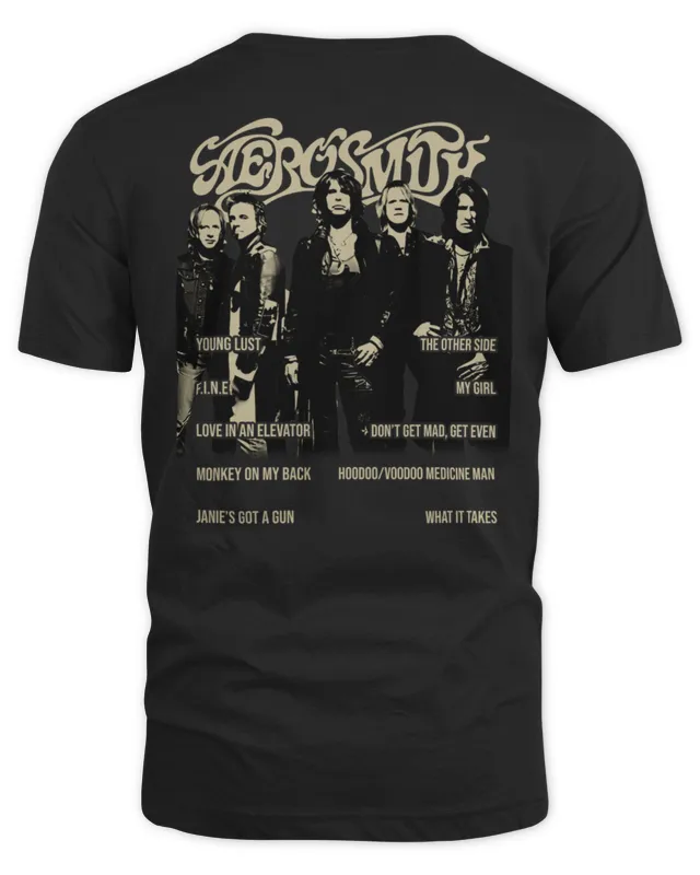 New Aerosmith Merch Young Lust The Other Side DonGet Mad Get Even T-Shirt