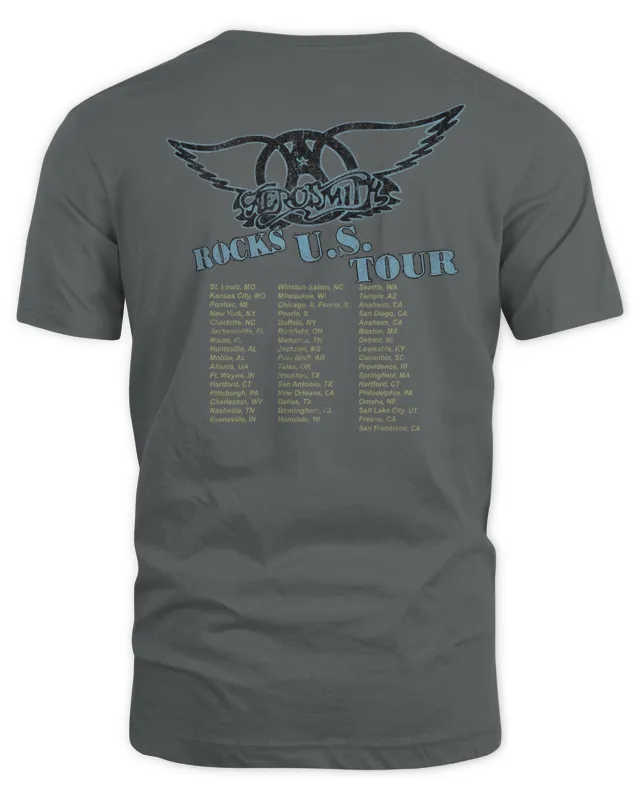 New Aerosmith 1976-77 Rocks U.S. Tour Washed Shirt