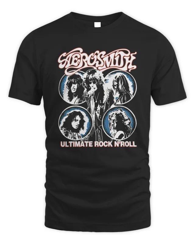 Aerosmith Merch Ultimate Rock N Roll Tee Black