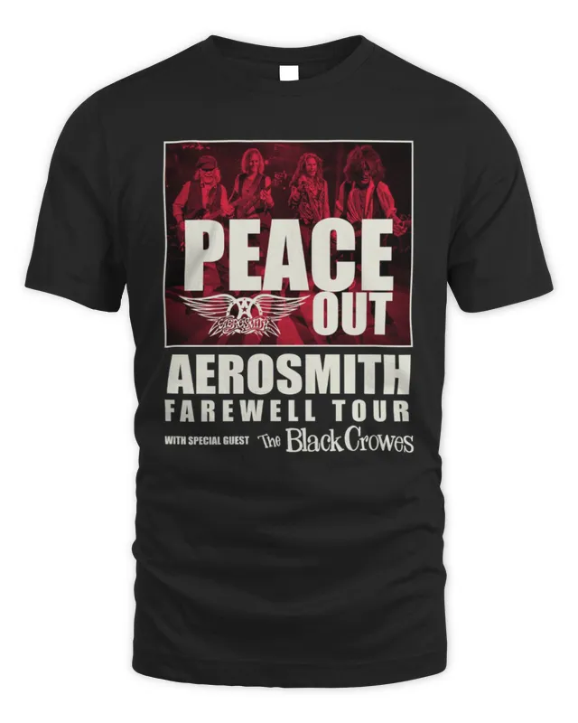 Peace Out Aerosmith Farewell Tour With Black Crowes Photo T-Shirt