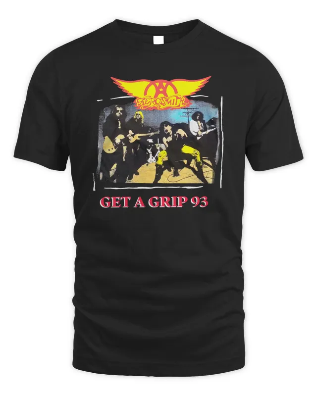 Aerosmith Merch Get A Grip 93 Tee Black