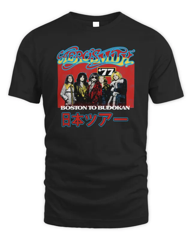 Aerosmith Band Merch Boston To Budokan Graphic T-Shirt