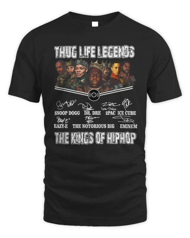 Official Thug Life Legends The Kings Of Hiphop Eminem Snoop Dogg T-Shirt