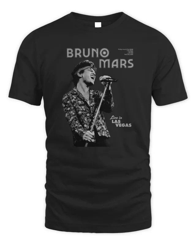 New Bruno Mars Bruno Live In Vegas Tee