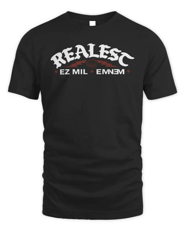 New Realest Ez Mil Eminem Black T-Shirt