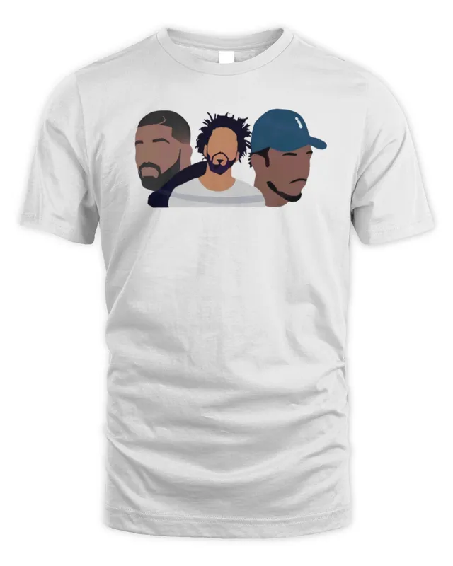 New Drake J Cole Kendrick Rapper Art Shirt White