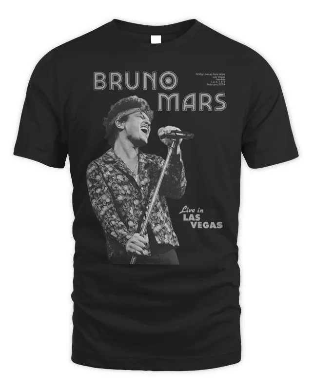 Bruno Mars Merch Bruno Live in Vegas Shirt