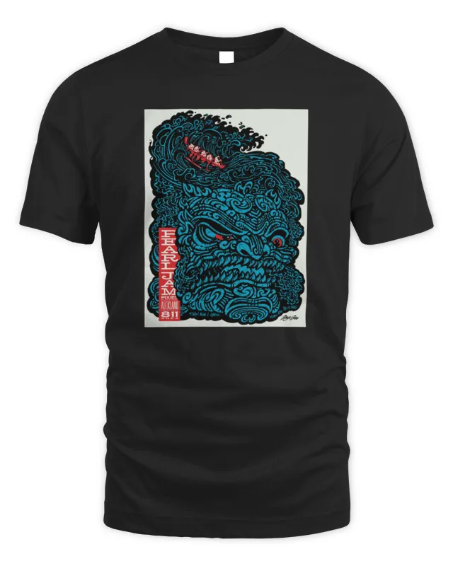 Pearl Jam Merch Nov 8 Auckland Event Poster Tee