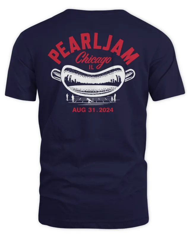Pearl Jam Merch US Aug 31, Tour Chicago Tee Shirt