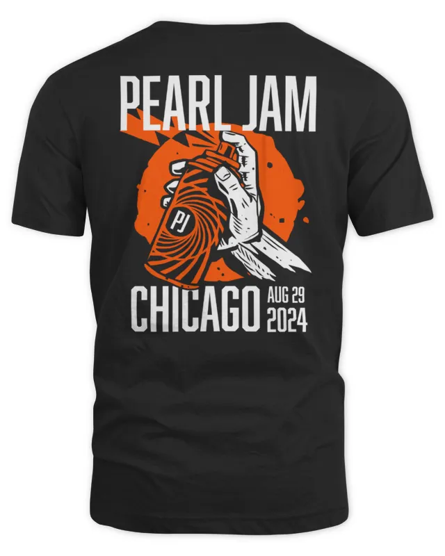 Official Pearl Jam Chicago,Illinois Tour Aug 29, Wrigley Field Stadium Merch Shirt