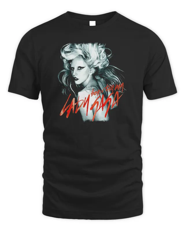 Lady Gaga Merch Born This Way Script Shirt