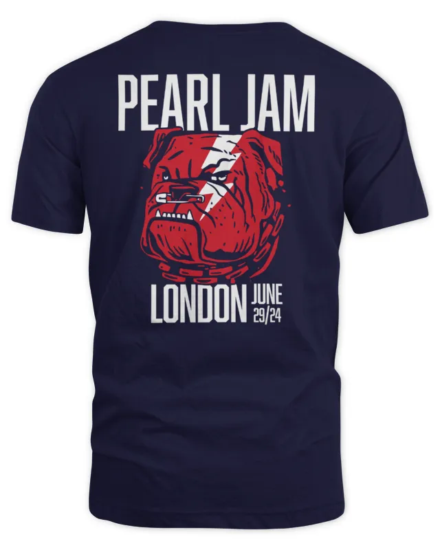 Pearl Jam Merch London June 29 Shirt Navy