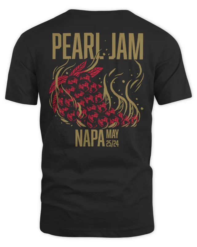 Pearl Jam Official Merch Napa Valley, Ca World Tour May 25, Shirt