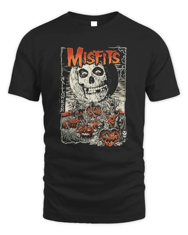 Misfits Halloween By Mike Sutfin Black Tee Shirt