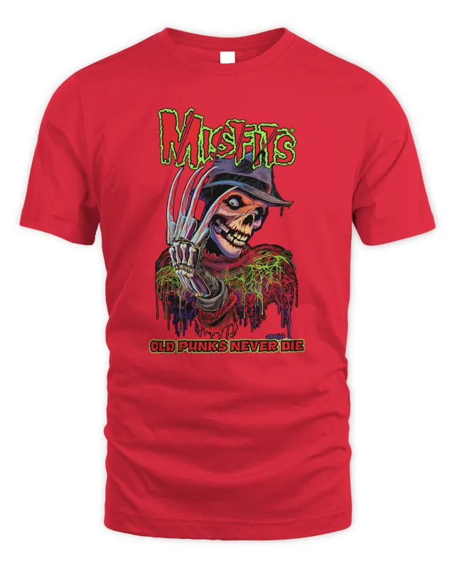 New Misfits Old Punks Never Die Red Version Tee Shirts