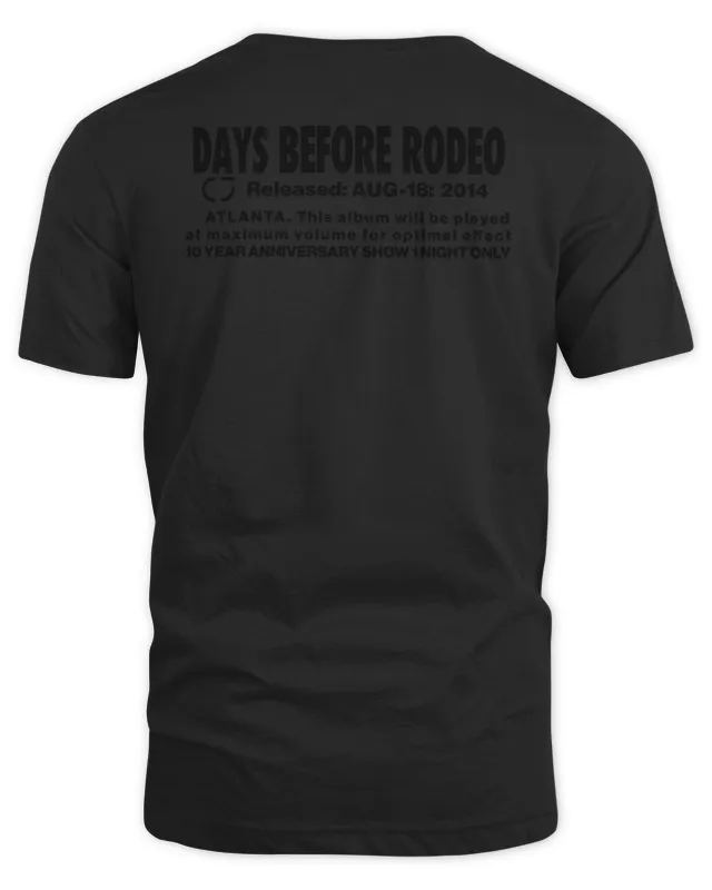 New Official Travis Scott Cj x Sp5Der Days Before Rodeo Tee