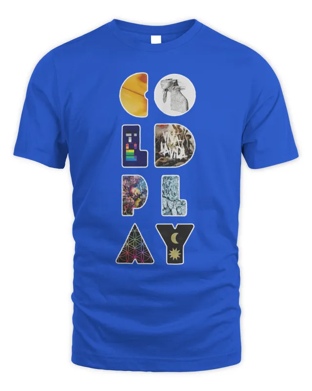New Coldplay Merch Album Letters Shirt