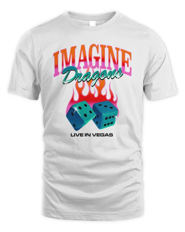 New Imagine Dragons Live In Vegas Tee White