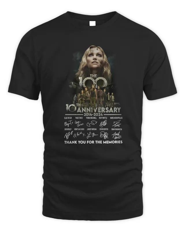 New The 100 10th Anniversary 2014- Thank You For The Memories Tee Shirt